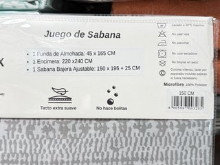 Juego de sábanas 3 piezas