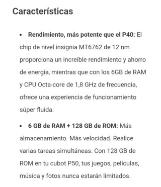 Cubot P50 Negro Nuevo