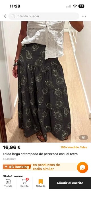 Falda veraniega larga
