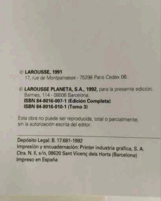 Enciclopedia Pequeño Larousse en Color (3 tomos)