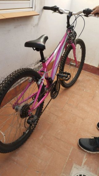 Bicicleta MTB OREGON Spirit 24" rosa + candado