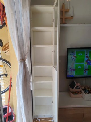 Vitrina Ikea Madera Rattan Cristal