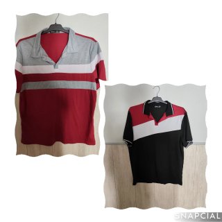 Polos de caballero con bloques de color
