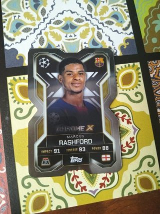 Marcus Rashford Chrome Match Attax Extra 25-26