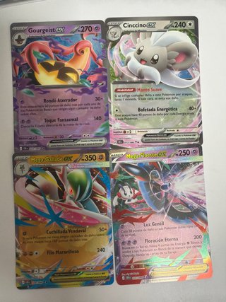 Lote 4 Cartas Pokémon EX Español