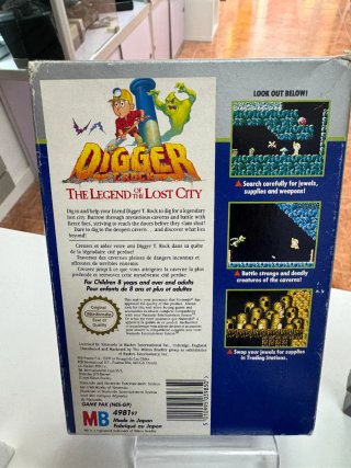Digger T. Rock NES Milton Bradley Nintendo