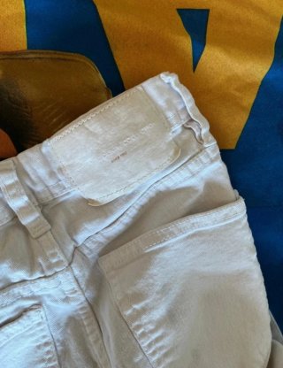 Pantalón blanco ancho mujer