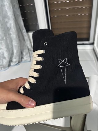 Scarpe Rick Owens High Top Nere