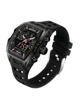 Reloj Samoa Negro y Plateado