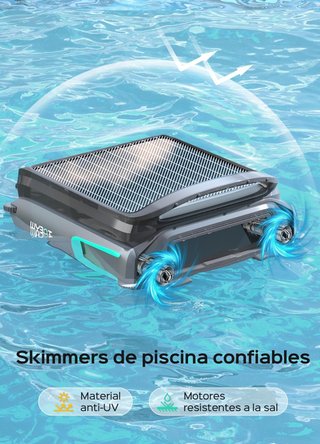 Skimmer Piscina Solar Wybot F1 Robot Flotante