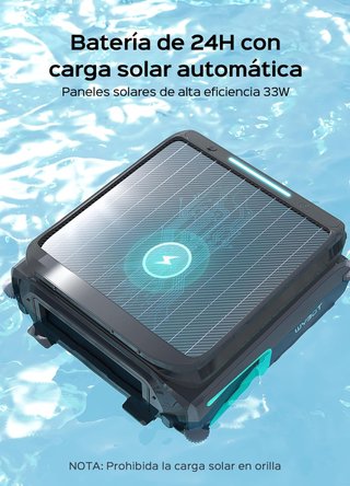 Skimmer Piscina Solar Wybot F1 Robot Flotante