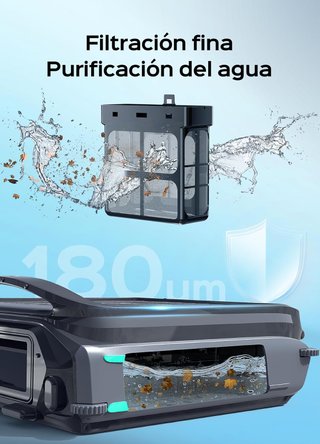 Skimmer Piscina Solar Wybot F1 Robot Flotante