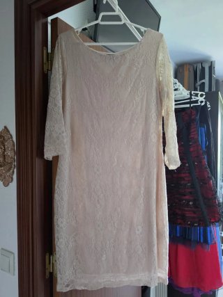 Vestido Morado Corto Encaje
