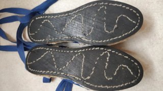 Alpargatas infantiles cintas talla 35 goyescas