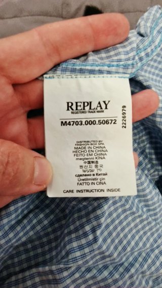 Camisa Replay International Style Talla M