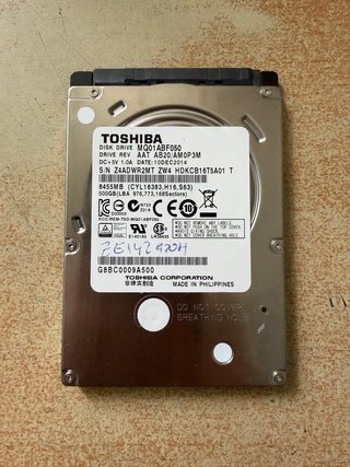 Disco Duro Toshiba 2.5 500GB