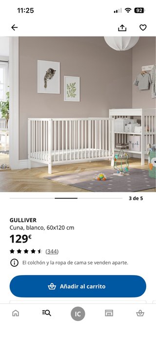Cuna bebe Gulliver Blanca