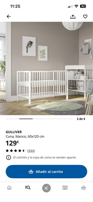 Cuna bebe Gulliver Blanca