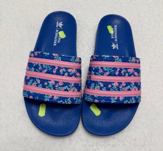 Chanclas Adidas Mujer Estampado Floral Azul Rosa