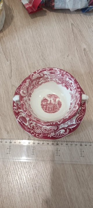 Juego Taza Consomé y Plato La Cartuja Sevilla