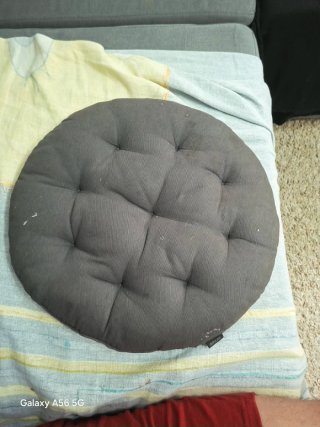 Cojín redondo para silla gris 6 unidades