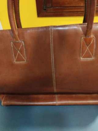 Bolso de piel marrón Looky vintage