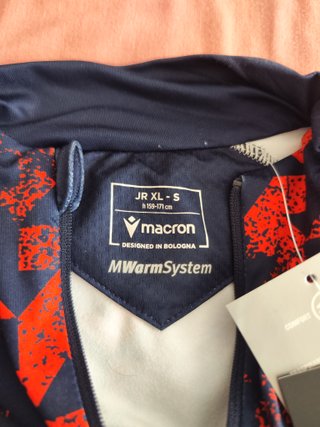 Sudadera calentamiento Osasuna Talla S Macron