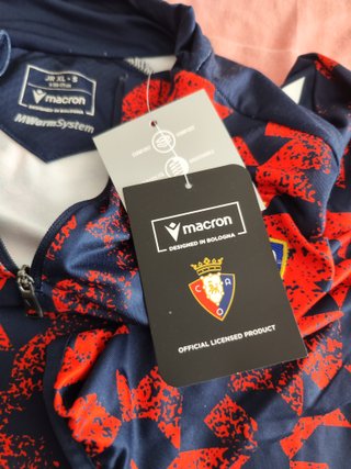 Sudadera calentamiento Osasuna Talla S Macron