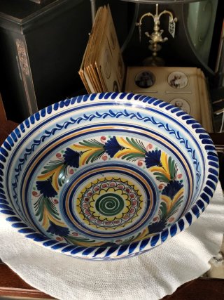 Palanganero o cuenco  Manises antiguo