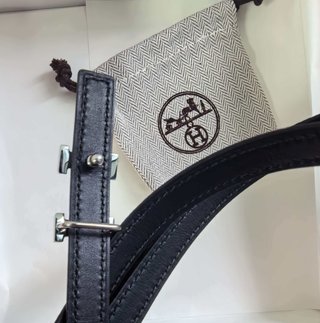 Cinturón Hermès My H 13 Negro/Naranja
