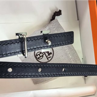 Cinturón Hermès My H 13 Negro/Naranja