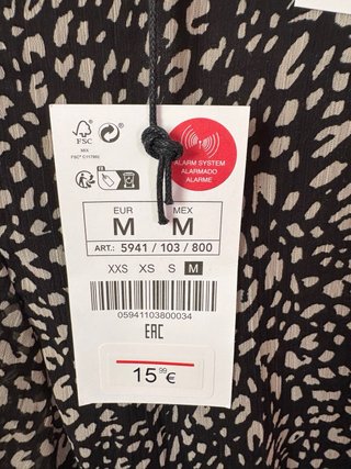 Vestido mini estampado M