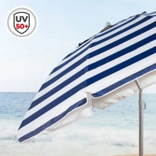 Sombrilla playa Ø220 UV50 antiviento inclinable