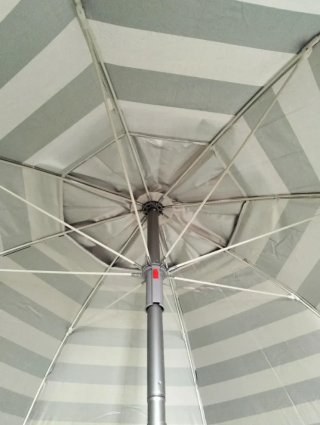 Sombrilla playa Ø220 UV50 antiviento inclinable