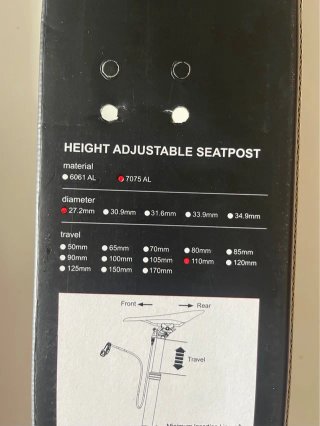 Tija Telescópica TranzX 27.2mm 110mm Nueva