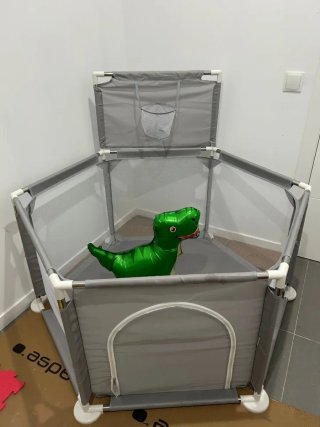 Corralito para bebé gris