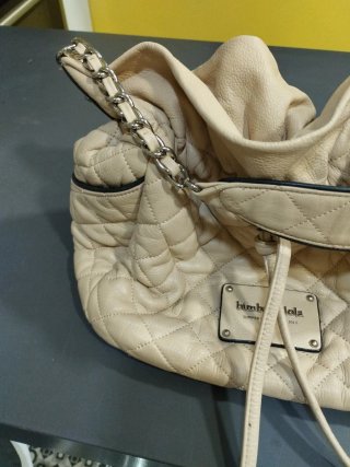 Bolso Bimba y Lola Beige Piel Acolchado