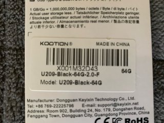 2 Memorias USB KOOTION 128GB y 64GB