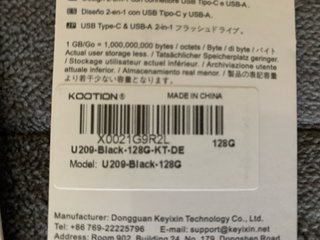 2 Memorias USB KOOTION 128GB y 64GB