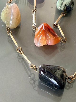 Collana vintage pietre dure artigianale
