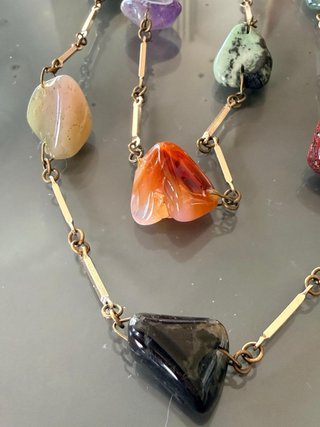 Collana vintage pietre dure artigianale