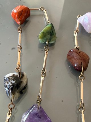 Collana vintage pietre dure artigianale
