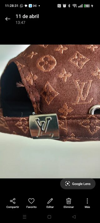 Gorra Louis Vuitton Marrón Monogram.