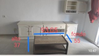 Conjunto Muebles Madera Pino Pintados