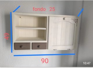 Conjunto Muebles Madera Pino Pintados