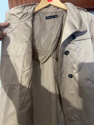 Gabardina beige mujer