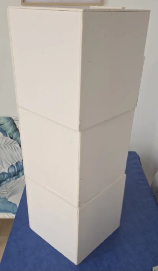 3 Cajas Cartón Pluma Atrezzo Fotografía