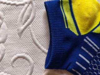Lote calcetines hombre azul y amarillo