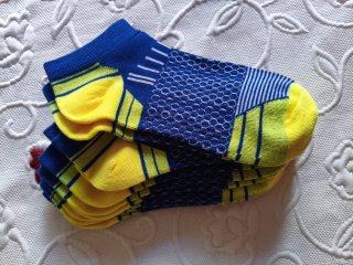 Lote calcetines hombre azul y amarillo