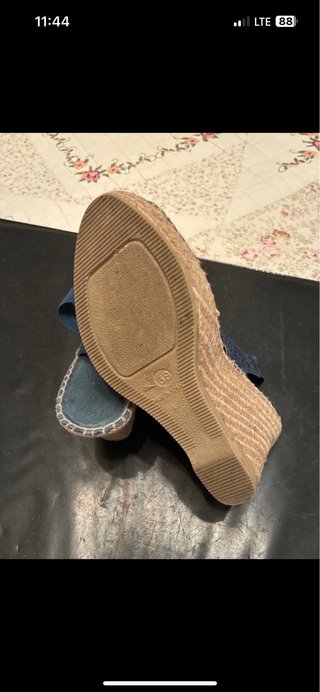 Sandalias de piel azul Talla 38